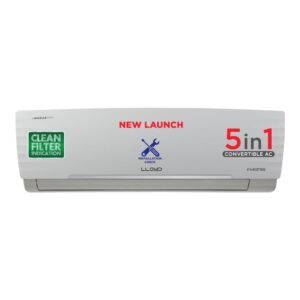 Lloyd 1.0 Ton 3 Star Inverter Split AC (5 in 1 Convertible, Copper, Anti-Viral + PM 2.5 Filter, White with Chrome Deco Strip, GLS12I3FWAEA